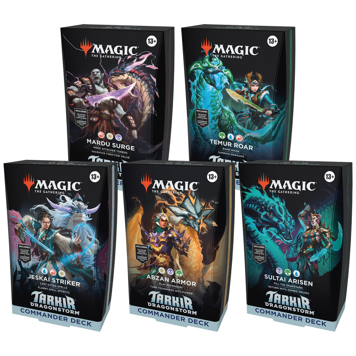Magic the Gathering: Tarkir Dragonstorm - Commander Deck Set of 5